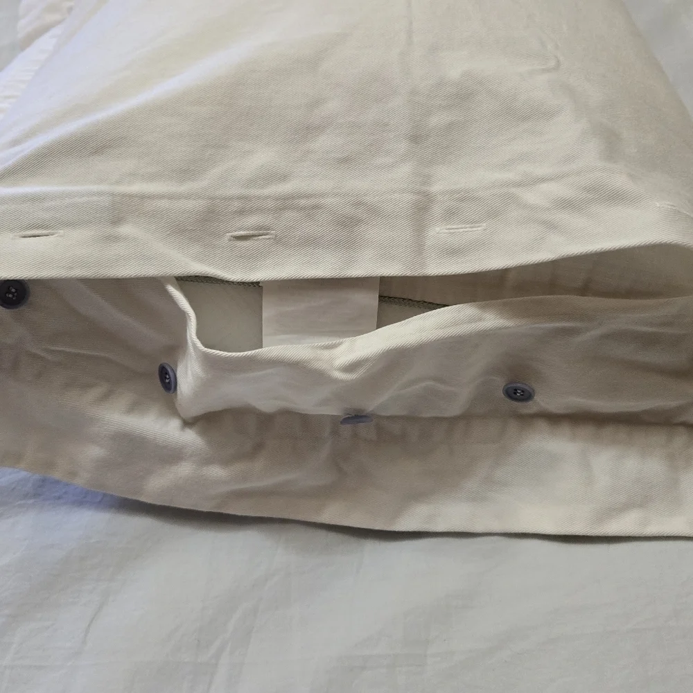 RALPH LAUREN 100% COTTON WHITE & BLUE PILLOW SHAMS SET 2 BEDDING LINENS COASTAL